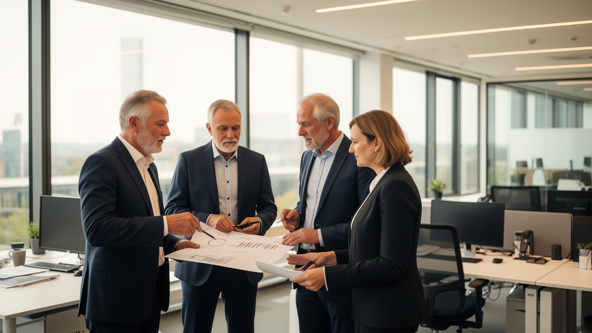 Professionelle Geschäftsleute im modernen Büro